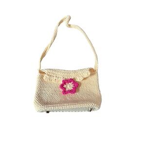 NEW handmade crochet small shoulder bag purse cotton yarn